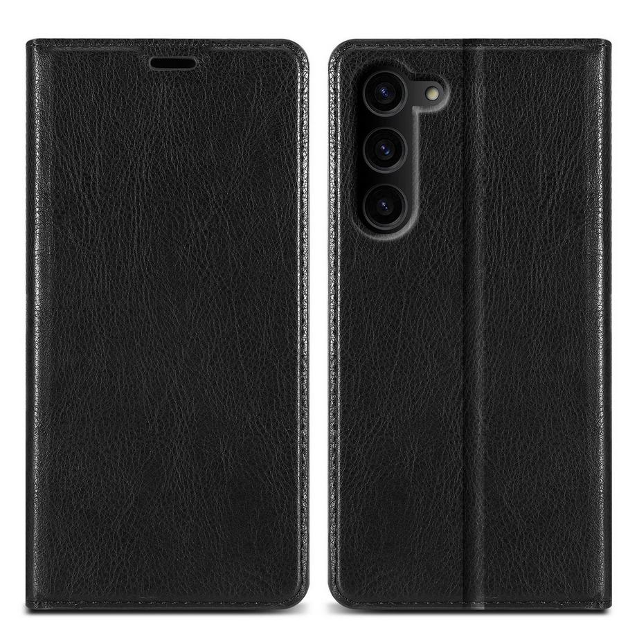 Cadorabo  Hülle für Samsung Galaxy S23 PLUS in NACHT SCHWARZ - Schutzhülle mit Magnetverschluss, Standfunktion und Kartenfach 