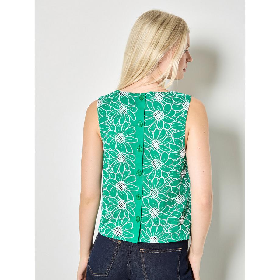APRICOT Top broderie dentelle florale  