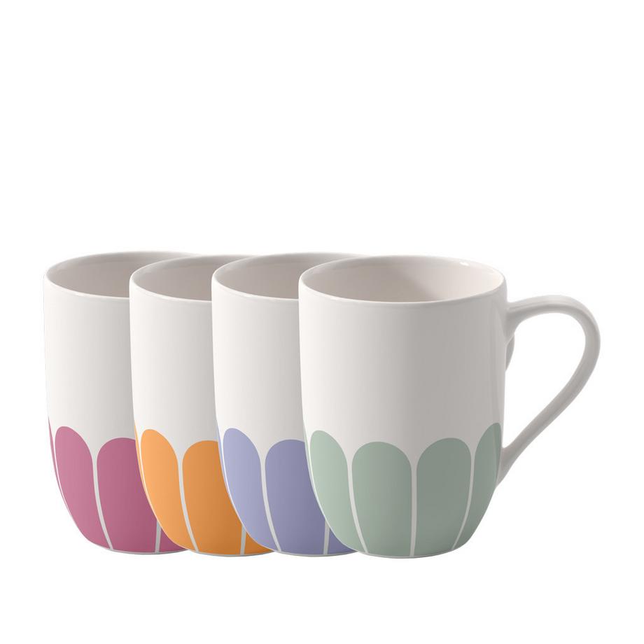 Henkelbecher 4tlg. Fleur couleur