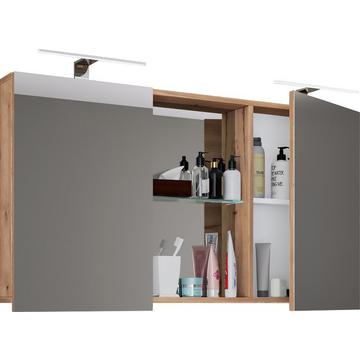 Holz Badspiegel Wandspiegel Hängespiegel Spiegelschrank Badezimmer Budasi
