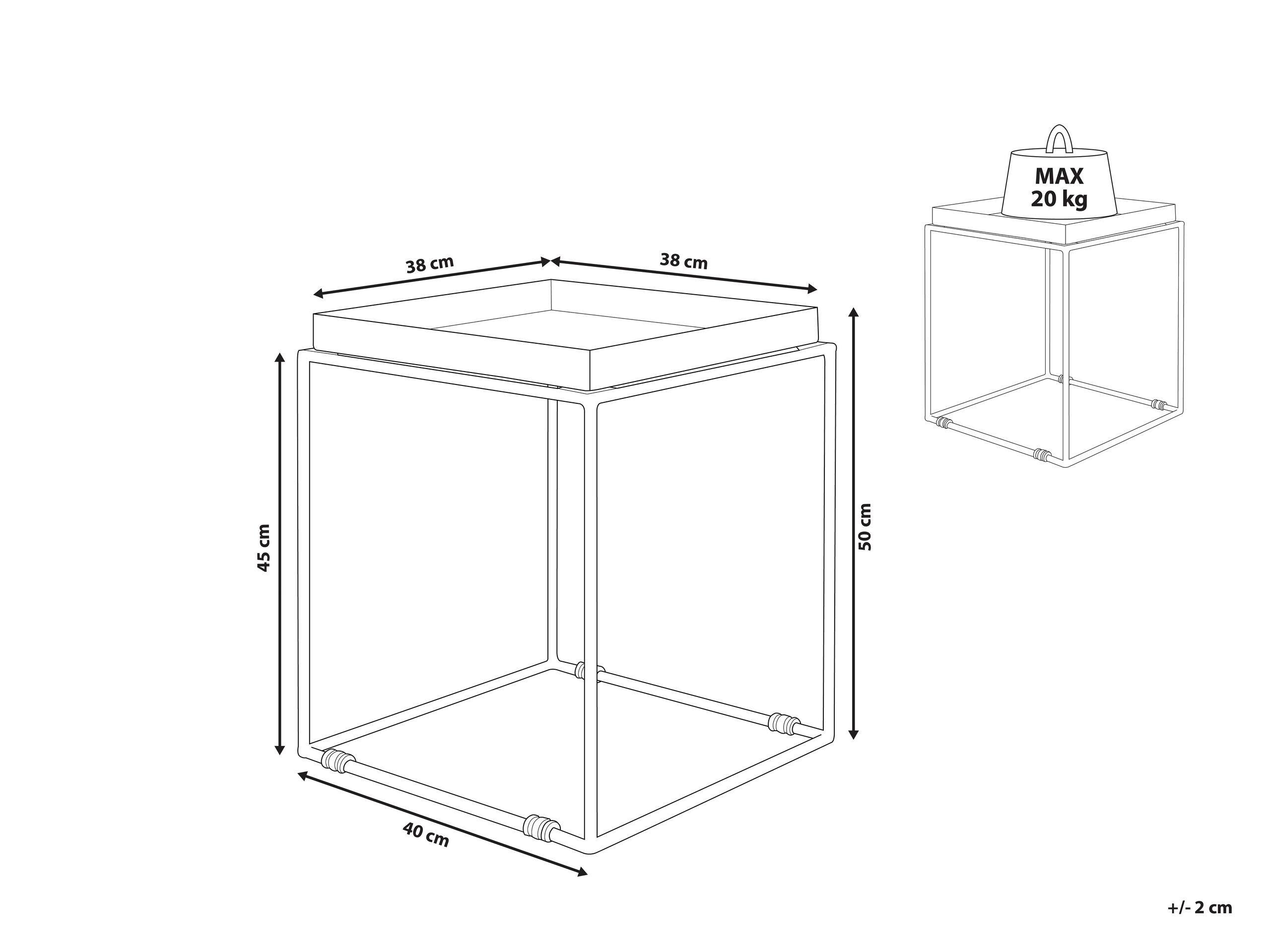 Beliani Table d'appoint en Métal Moderne SAXON  