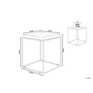 Beliani Table d'appoint en Métal Moderne SAXON  