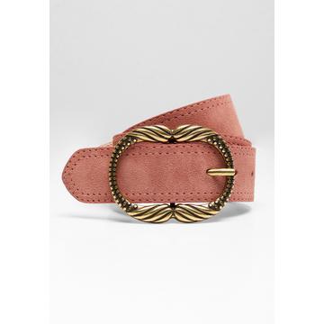 Ceinture boucle fantaisie croûte de cuir