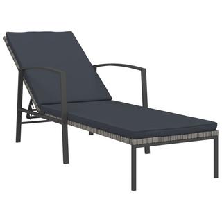 VidaXL Chaise longue avec table rotin synthétique  