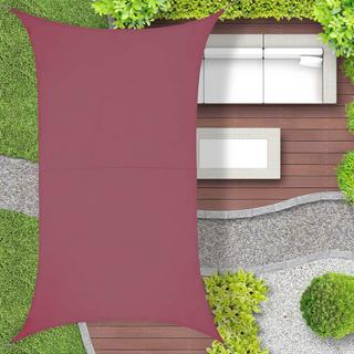 B2X Voile d'ombrage rectangulaire bordeaux  