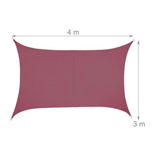 B2X Voile d'ombrage rectangulaire bordeaux  