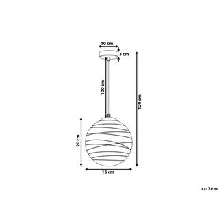 Beliani Lampe suspension en Verre Moderne MIRNA  