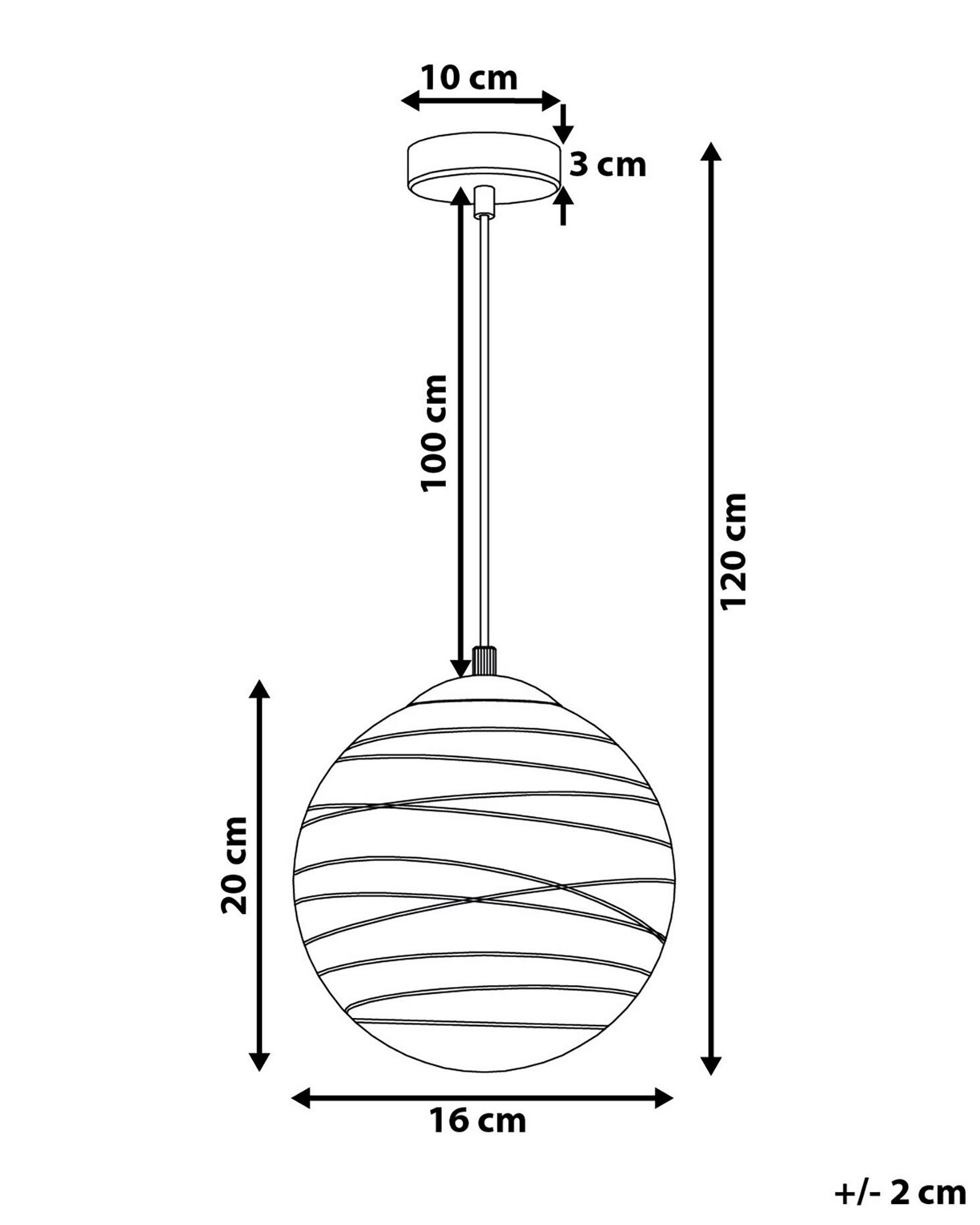 Beliani Lampe suspension en Verre Moderne MIRNA  