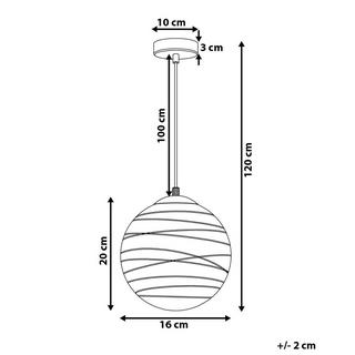 Beliani Lampe suspension en Verre Moderne MIRNA  