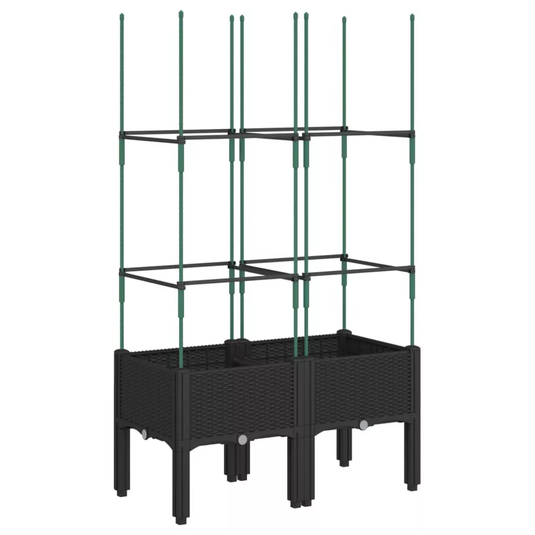 VidaXL - Jardinière polypropylène, One Size, Noir