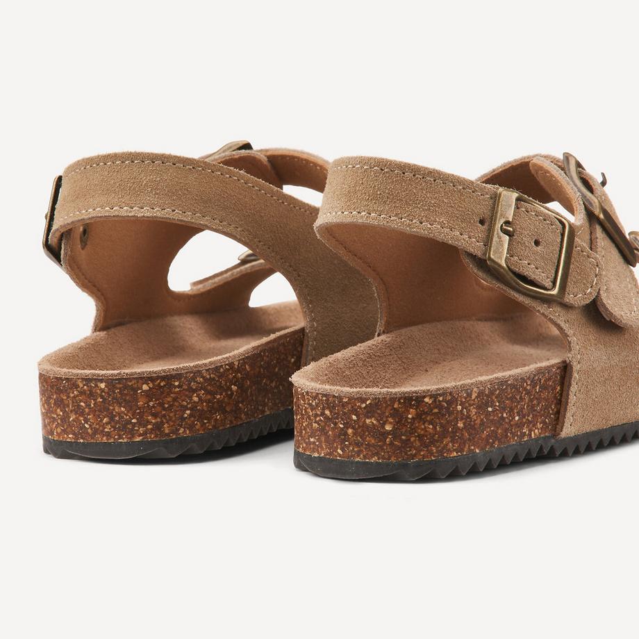 La Redoute Collections Doppelriemen Ledersandalen  