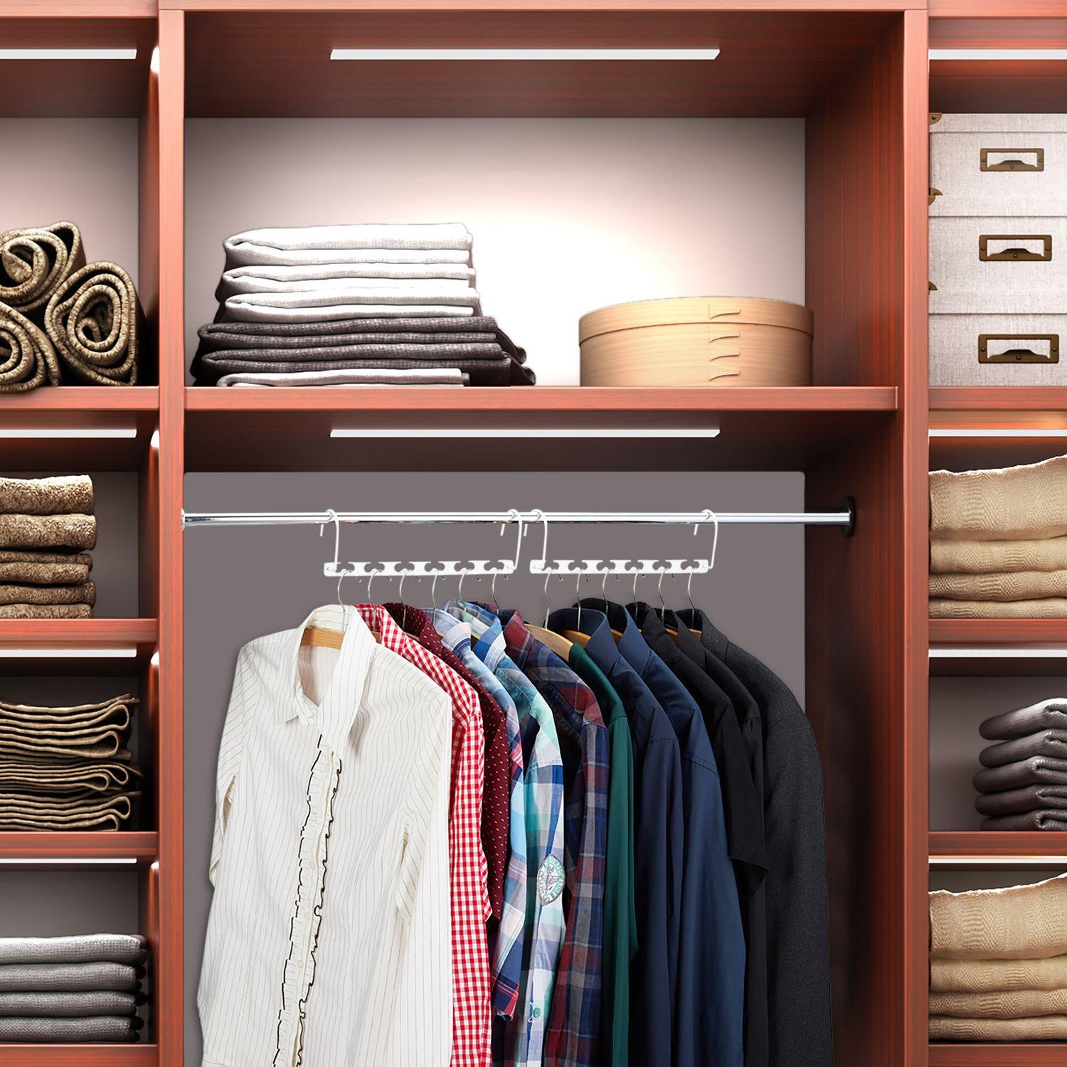 B2X Platzsparende Kleiderbügel aus Metall – 6er-Set  