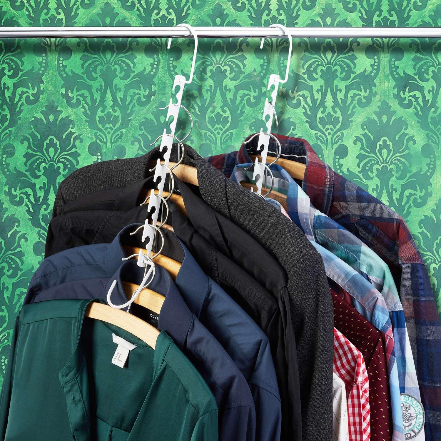 B2X Platzsparende Kleiderbügel aus Metall – 6er-Set  