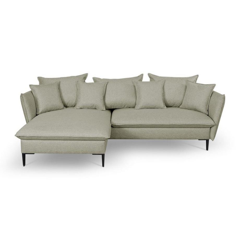 PASCAL MORABITO Canapé d'angle conible en tissu clair LAZARE de PASCAL MORABITO Angle gauche  