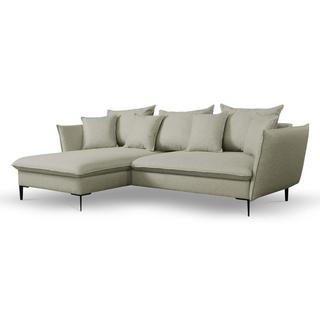 PASCAL MORABITO Canapé d'angle conible en tissu clair LAZARE de PASCAL MORABITO Angle gauche  