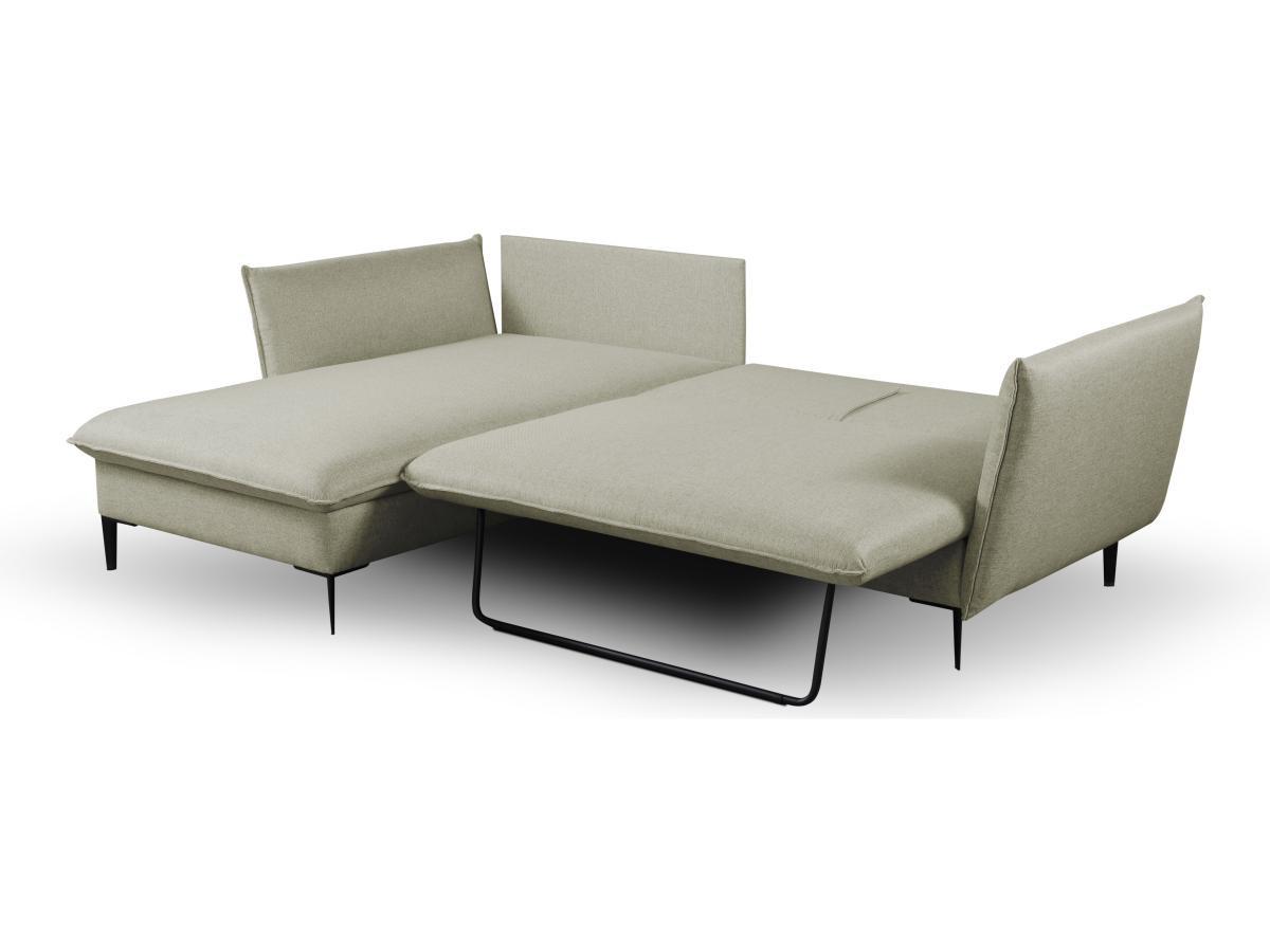 PASCAL MORABITO Canapé d'angle conible en tissu clair LAZARE de PASCAL MORABITO Angle gauche  