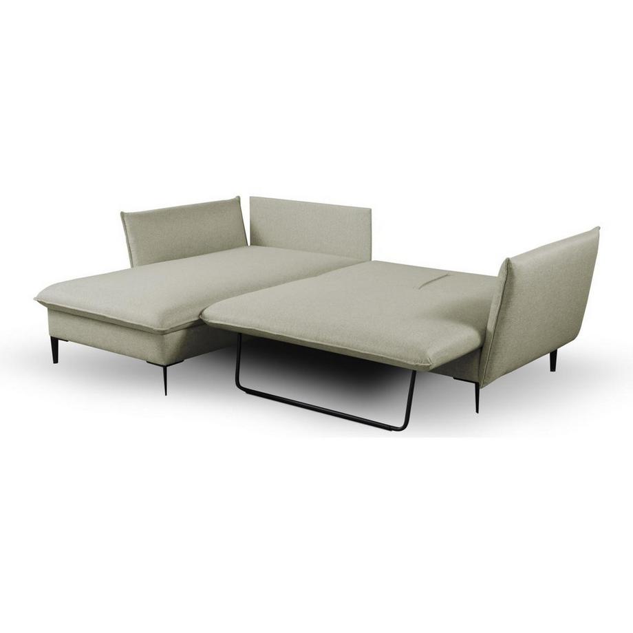 PASCAL MORABITO Canapé d'angle conible en tissu clair LAZARE de PASCAL MORABITO Angle gauche  