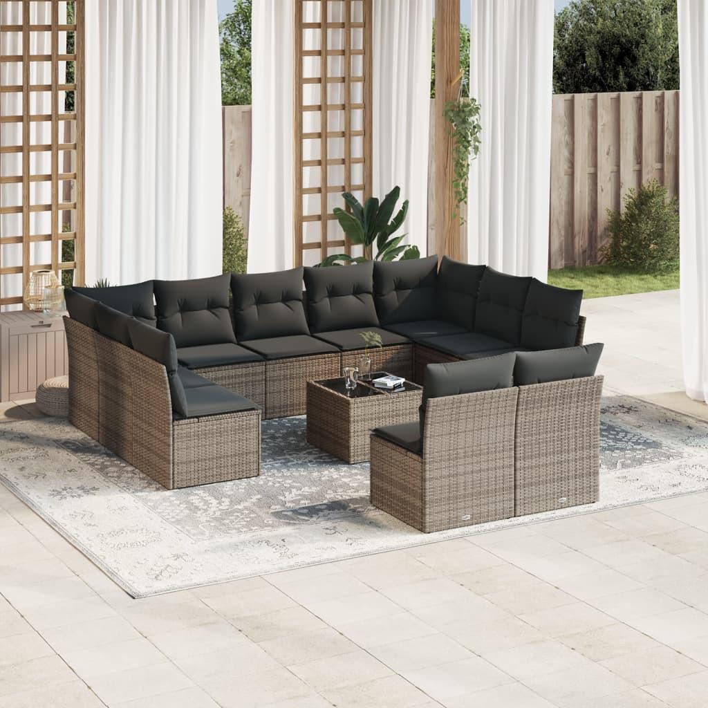 VidaXL set divano da giardino Polirattan  