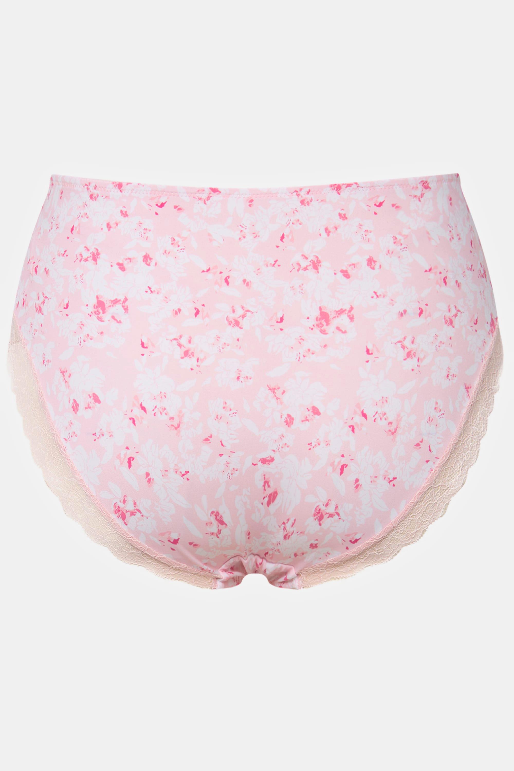 Ulla Popken Slip midi Fiori Bordi pizzo  