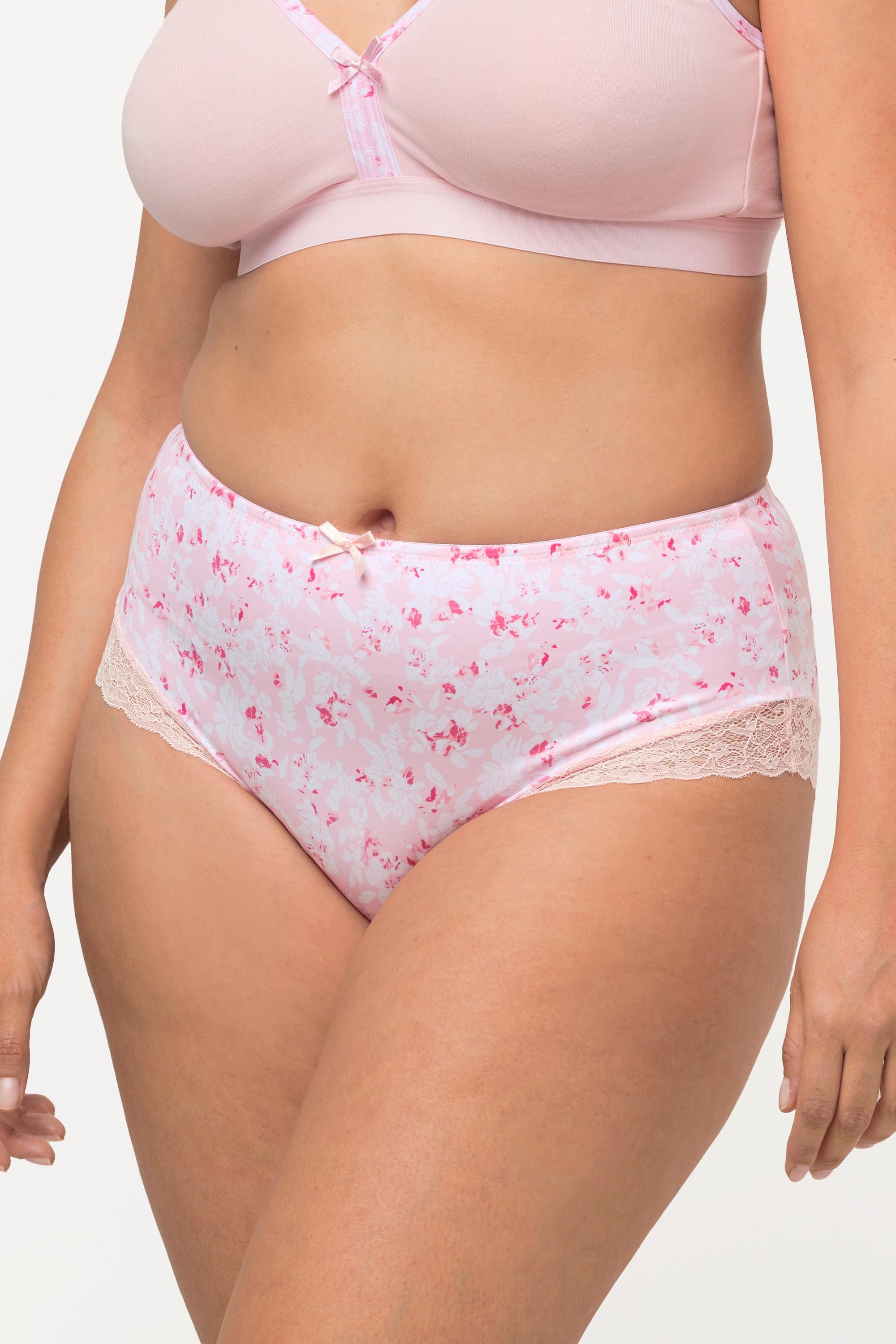 Ulla Popken Slip midi Fiori Bordi pizzo  