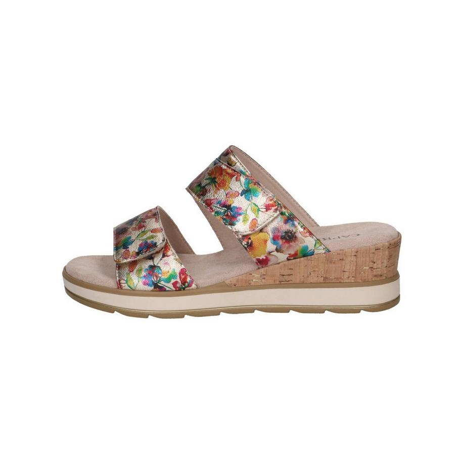 CAPRICE Mules à talon compensé avec fermeture velcro  
