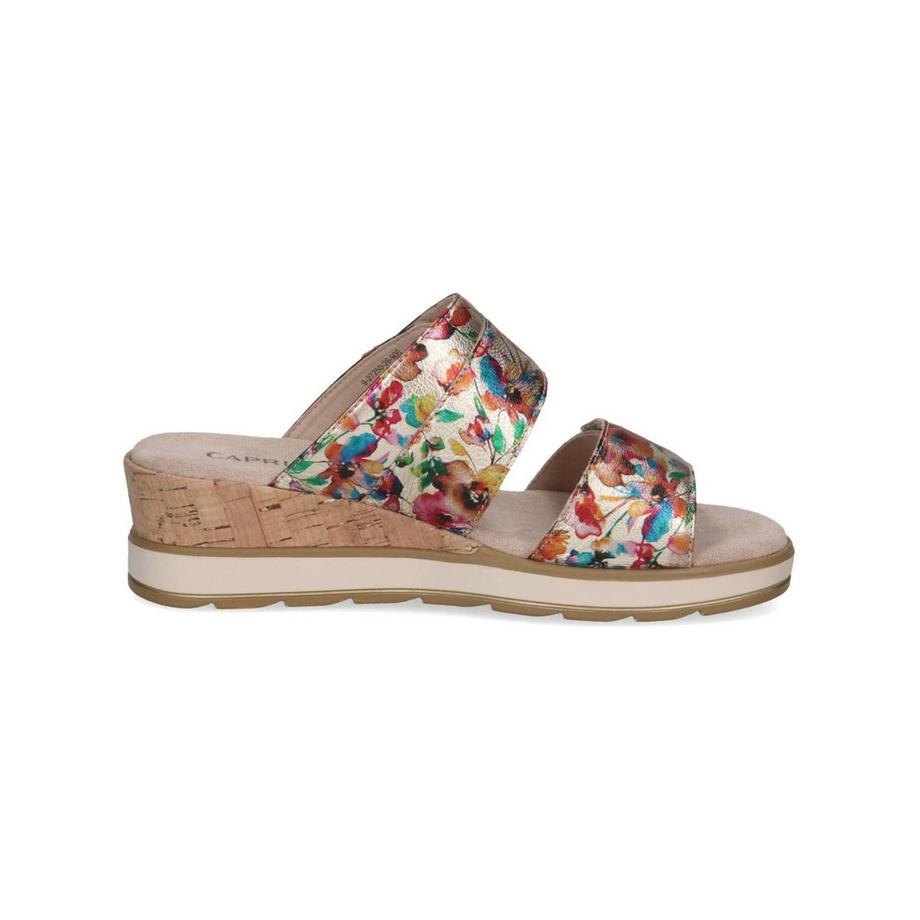 CAPRICE Mules à talon compensé avec fermeture velcro  