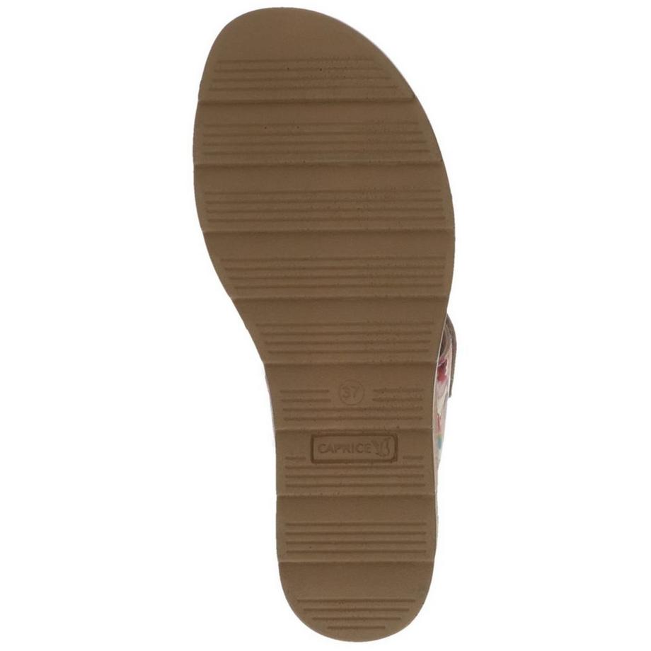CAPRICE Mules à talon compensé avec fermeture velcro  