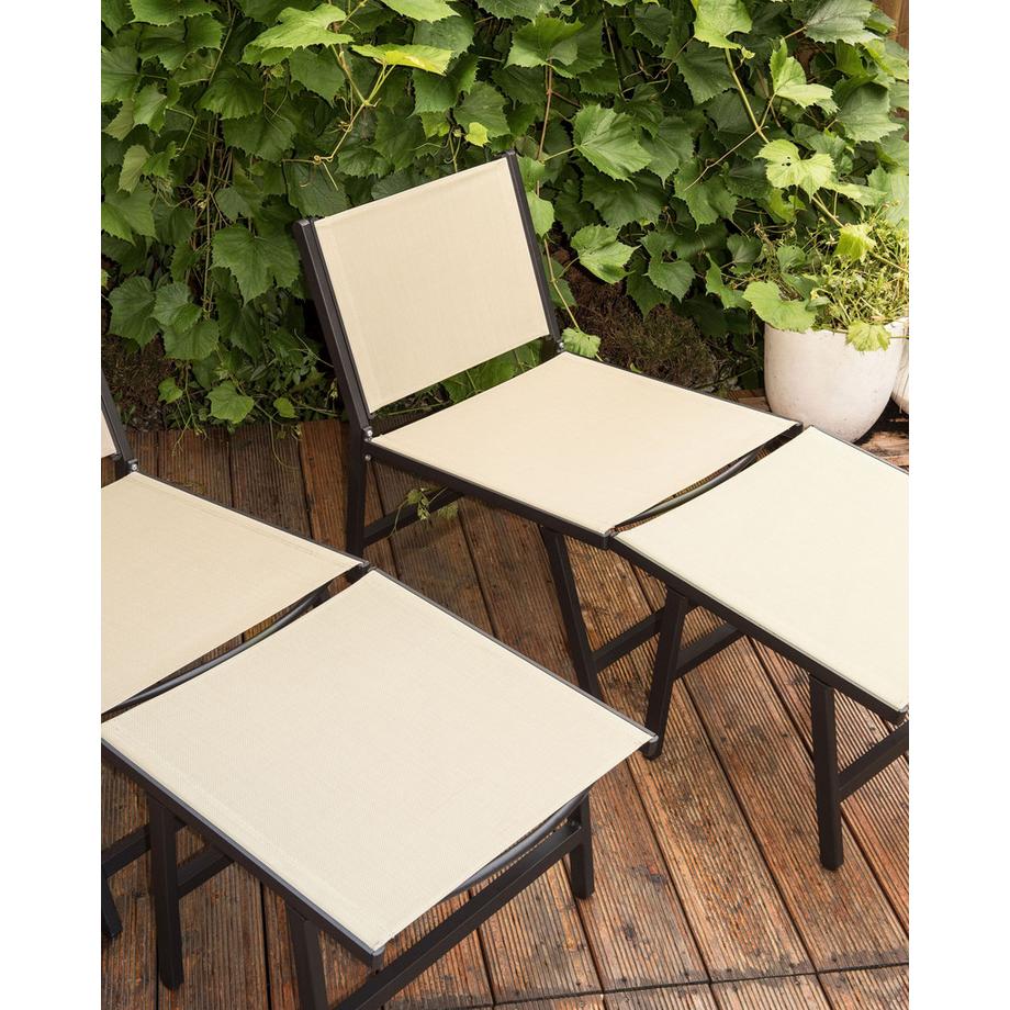 Beliani Gartenstuhl 2er Set aus Textil Modern MARCEDDI  