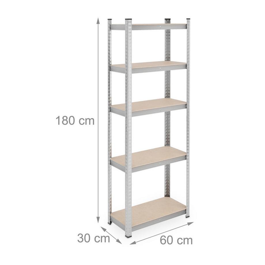 Northix Étagères robustes à 5 niveaux, lot de 2  