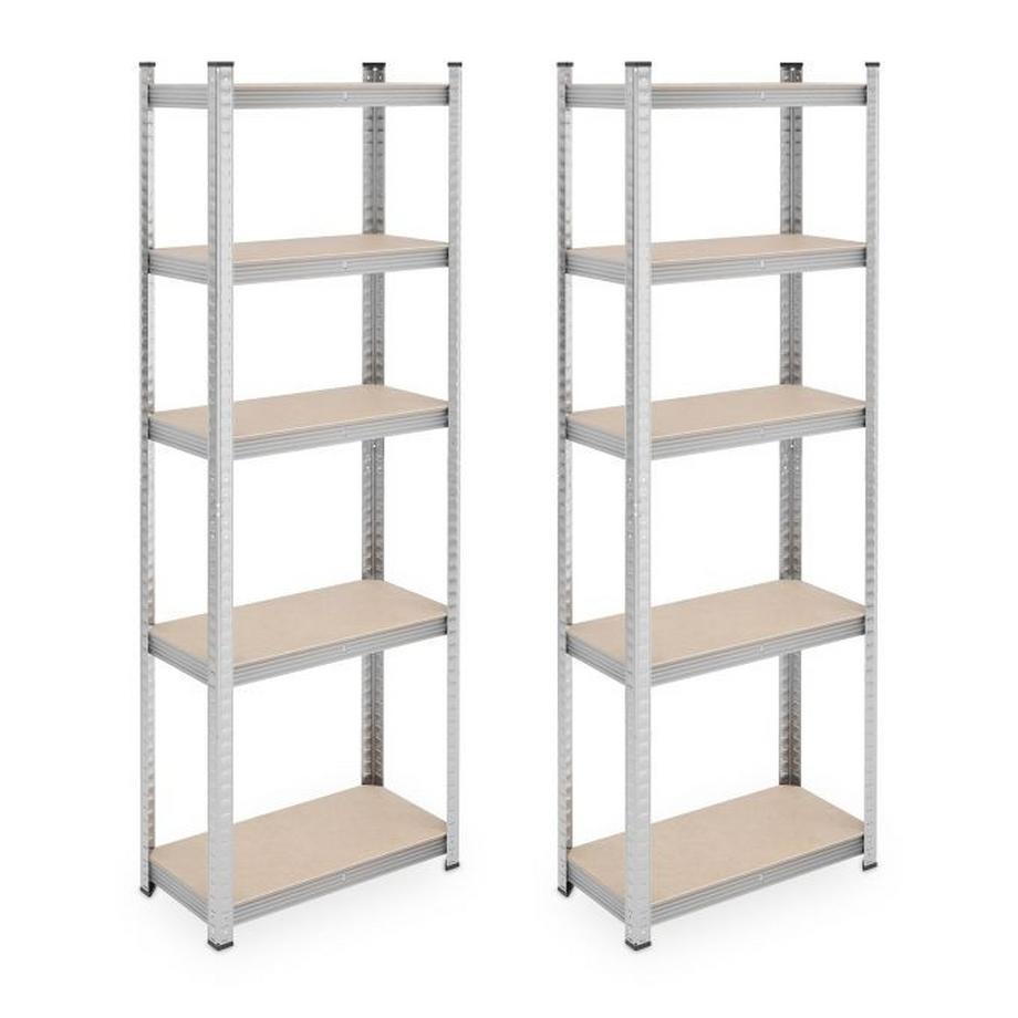 Étagères robustes à 5 niveaux, lot de 2