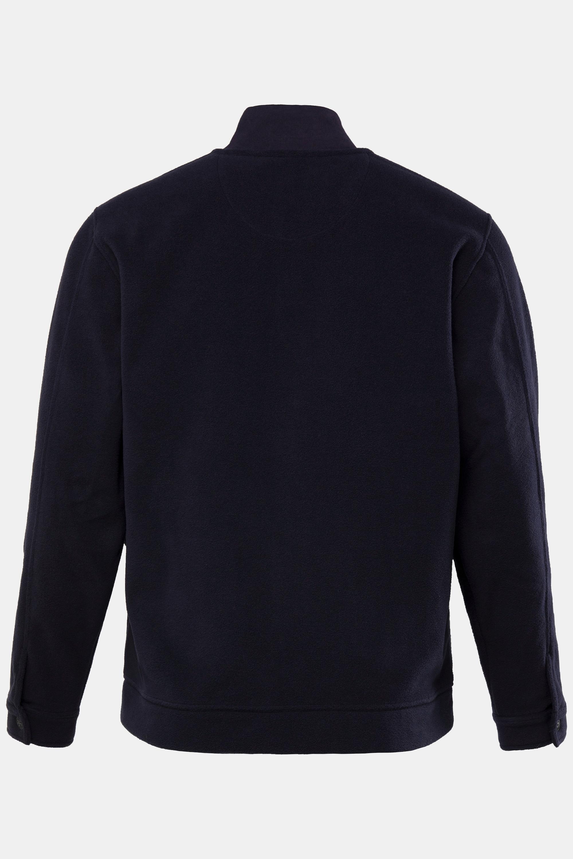 Sthuge Fleecejacke Collegekragen Bouclé-Badge  