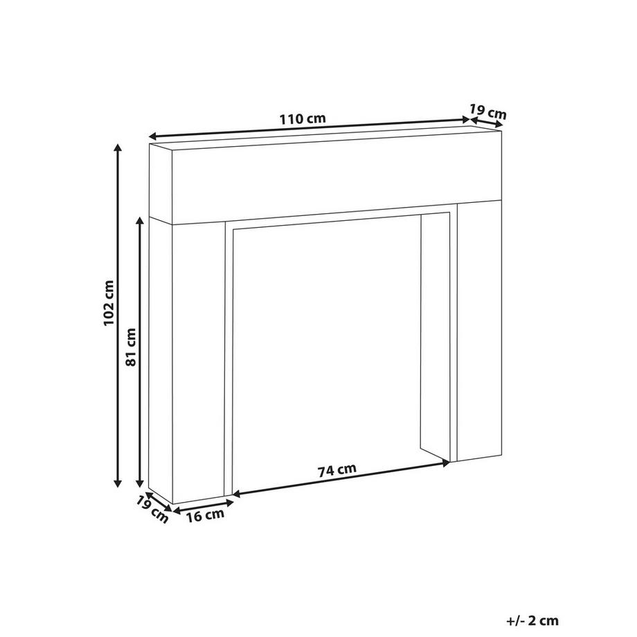 Beliani Kaminumrandung aus MDF-Platte Modern BOYANUP  