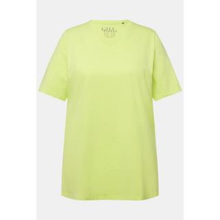 Ulla Popken  T-shirt dal taglio svasato con scollo a V e mezze maniche 