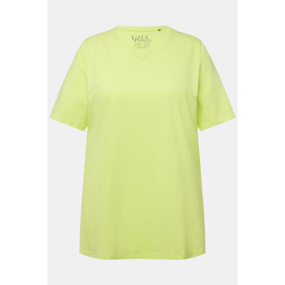 Ulla Popken T-shirt Coupe A Col V Manches Courtes  