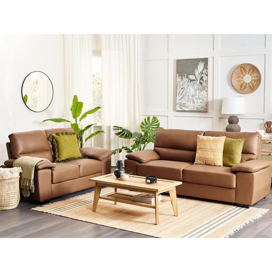 Beliani Wohnzimmer Set aus Kunstleder  VOGAR  