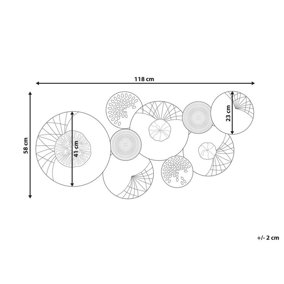 Beliani Wandobjekt aus Eisen Industriell CESIUM  
