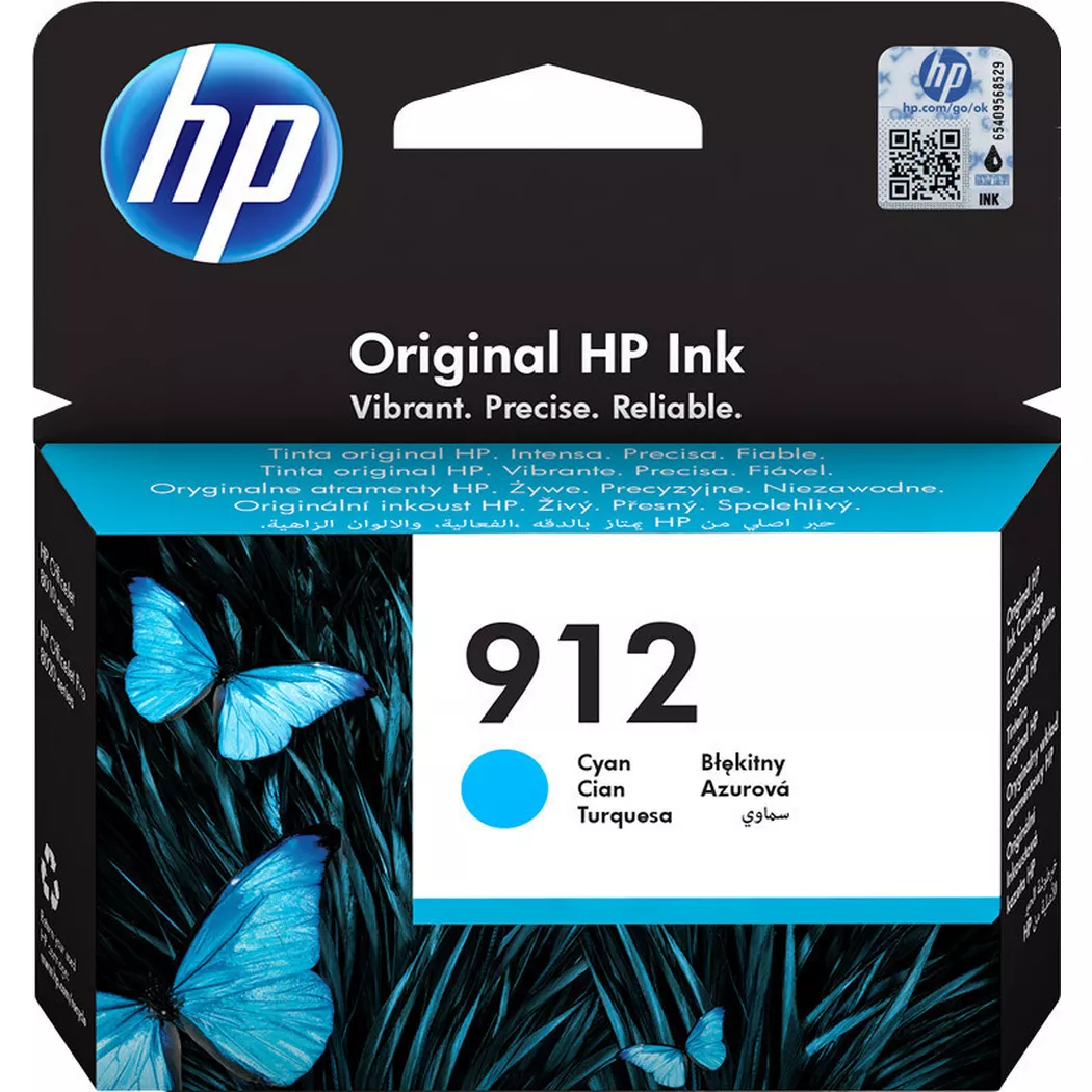 Hewlett-Packard – 912 Cyan Original Druckerpatrone, One Size