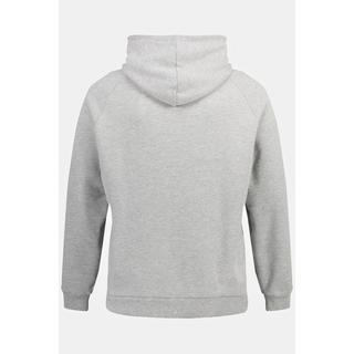 Sthuge  Sweat-shirt à capuche STHUGE. Molleton OEKO-TEX aspect chiné et imprimé poitrine - jusqu'au 8 XL 