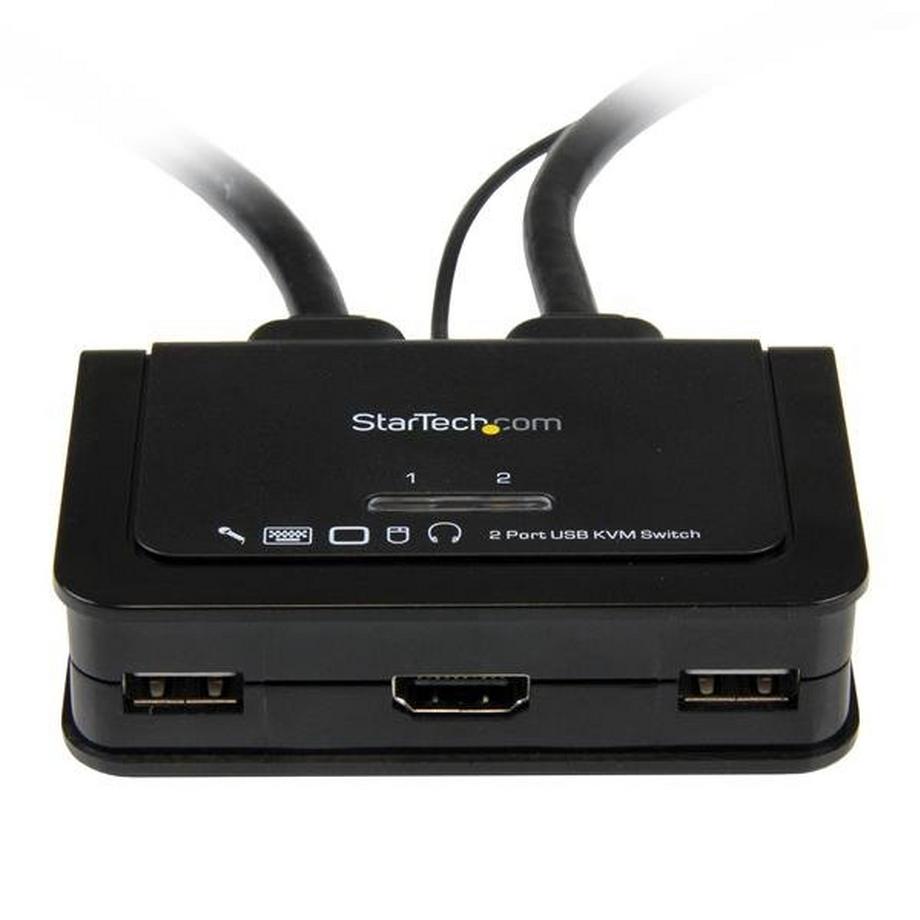 STARTECH.COM  Switch KVM cavo HDMI USB 2 porte con audio e switch remoto – Alimentazione USB 