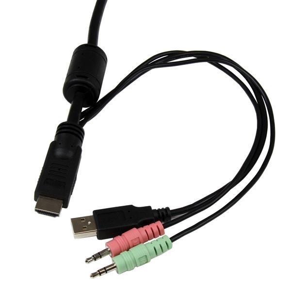 STARTECH.COM  Switch Commutateur KVM 2 Ports USB, HDMI avec Audio et Câbles pour 2 PC sur 1 écran - Auto Alimenté 