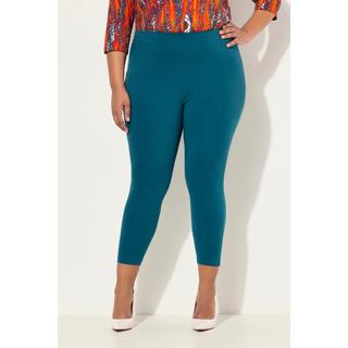 Ulla Popken  7/8-Leggings, elastischer Bund petrol 