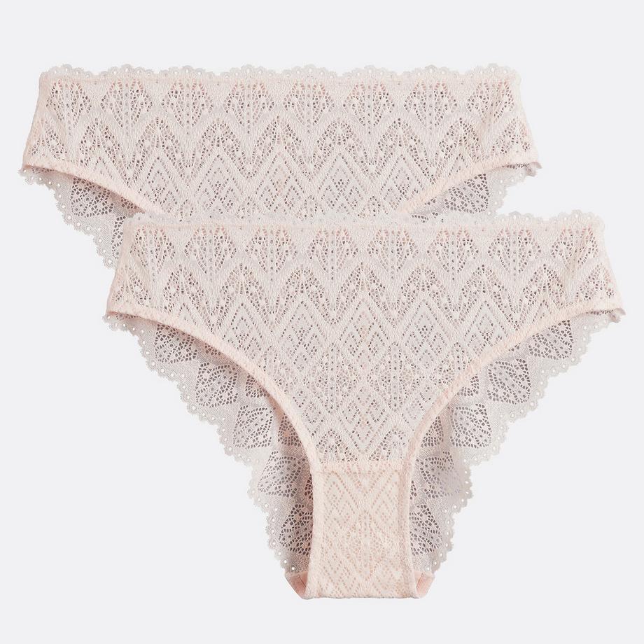 Lot de 2 culottes tout dentelle