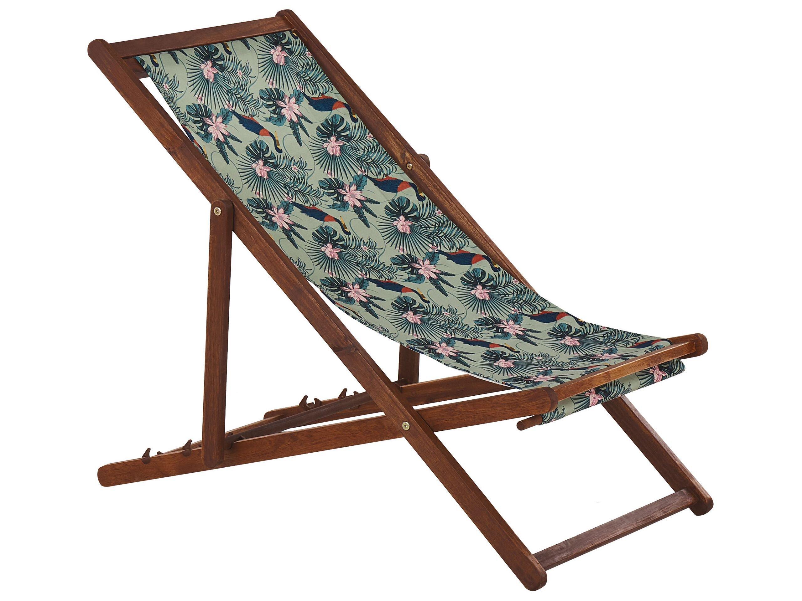 Beliani Set di 2 sedie a sdraio pieghevoli en Tessuto Moderno ANZIO  