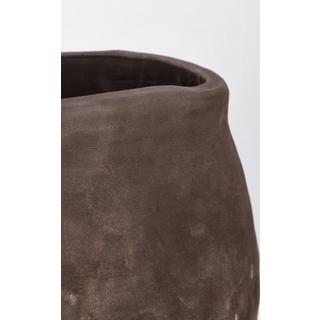 mutoni Cache-pot Minh terre cuite marron foncé (lot de 2)  