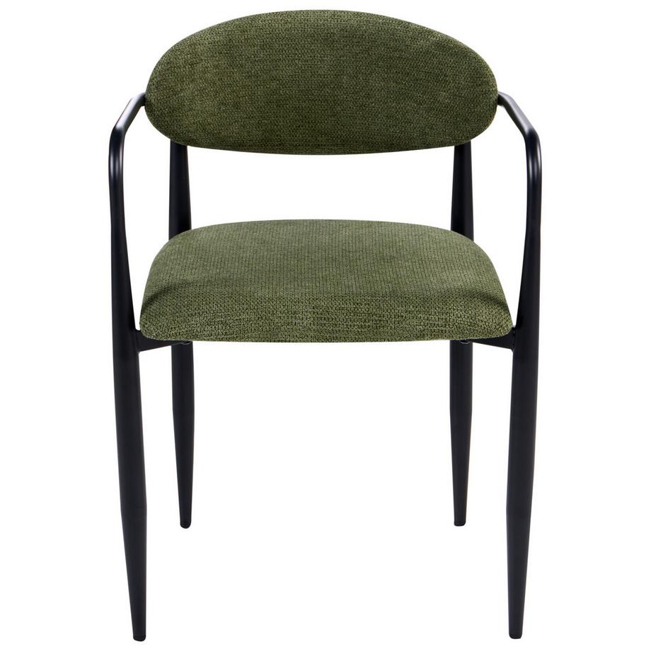 Beliani Esszimmerstuhl 2er Set aus Stoff  TANEVIK  