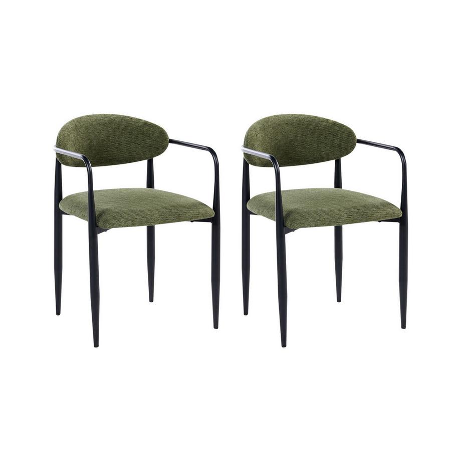 Esszimmerstuhl 2er Set aus Stoff  TANEVIK