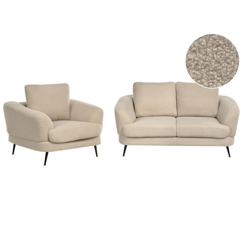 Beliani Ensemble de salon en Bouclé Moderne KJAER  