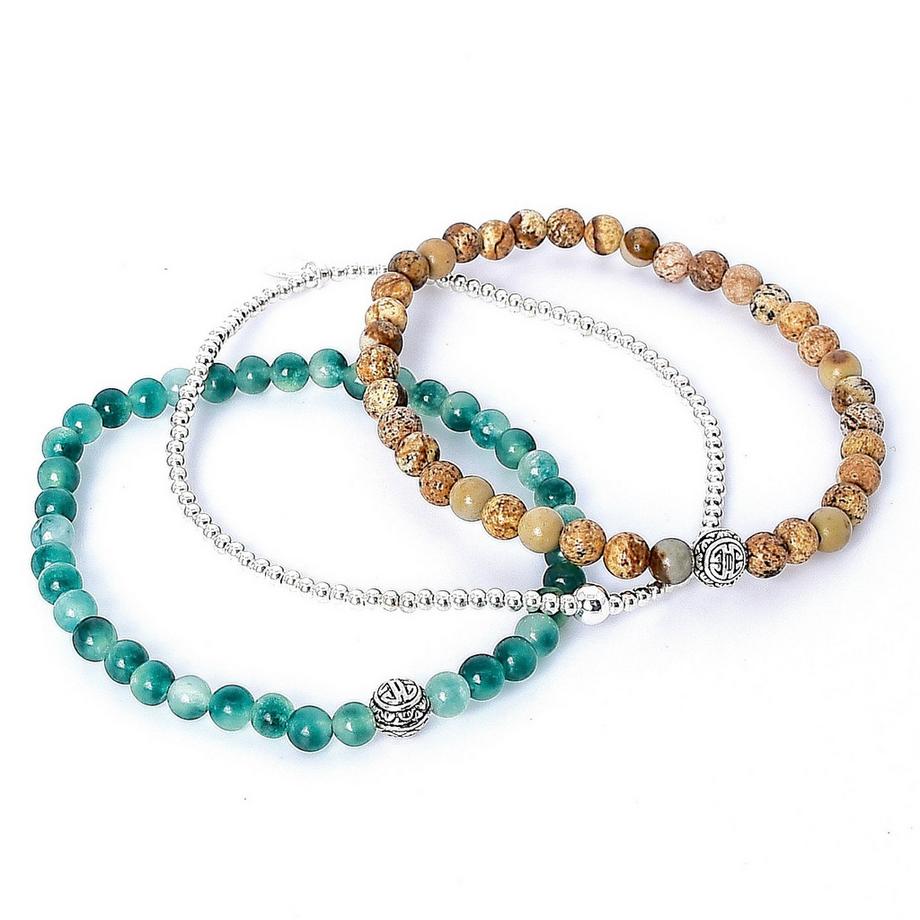 Braceletss Byla, combinés en lot avec des pierres précieuses