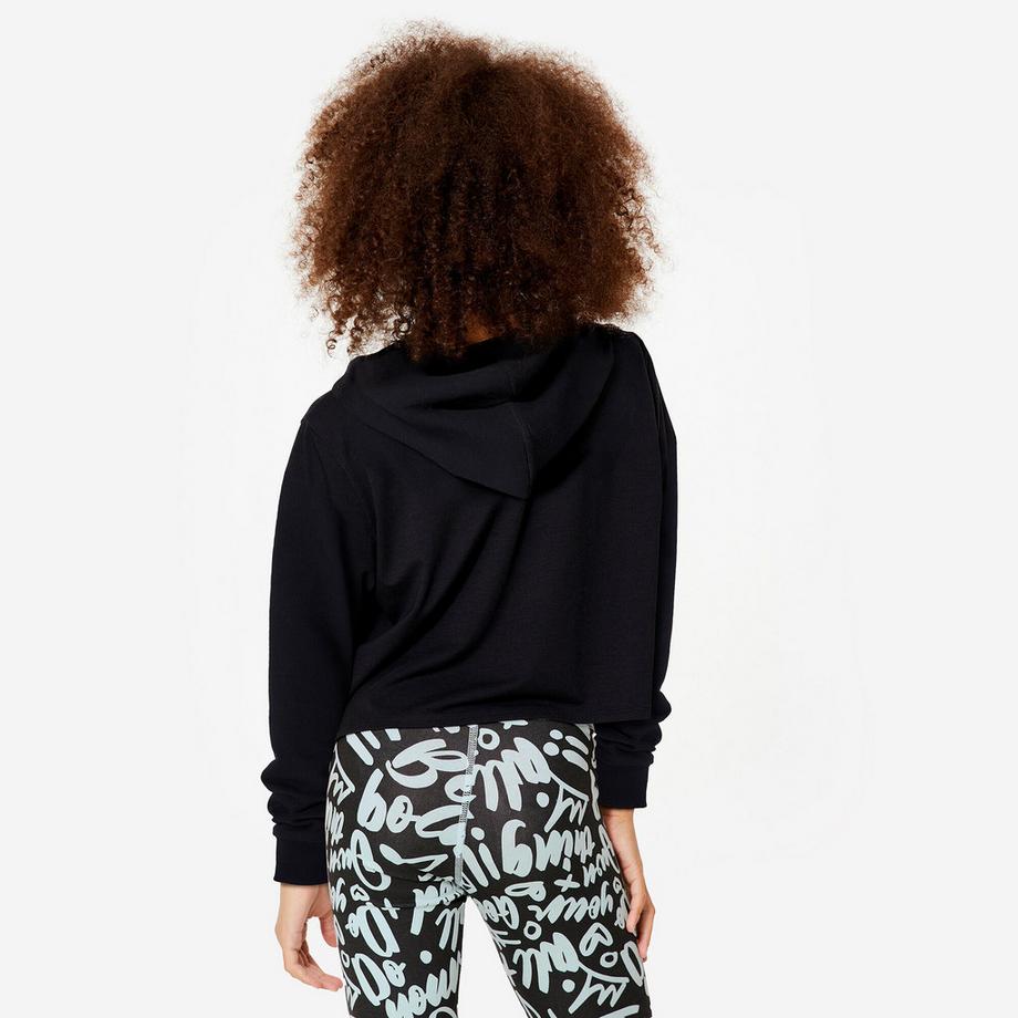 DOMYOS  Tanz-Sweatshirt Crop Top mit Kapuze 