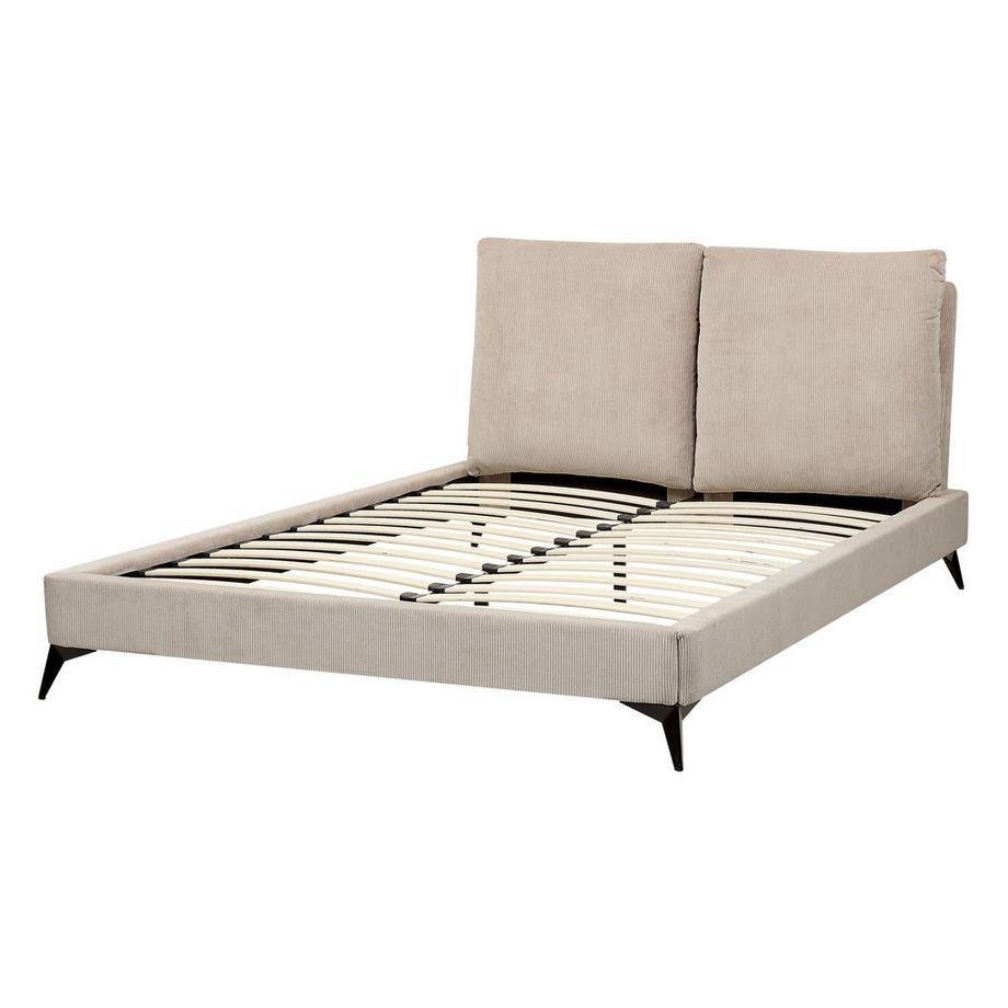 Beliani Letto en Velluto a coste Scandinavo MELLE  